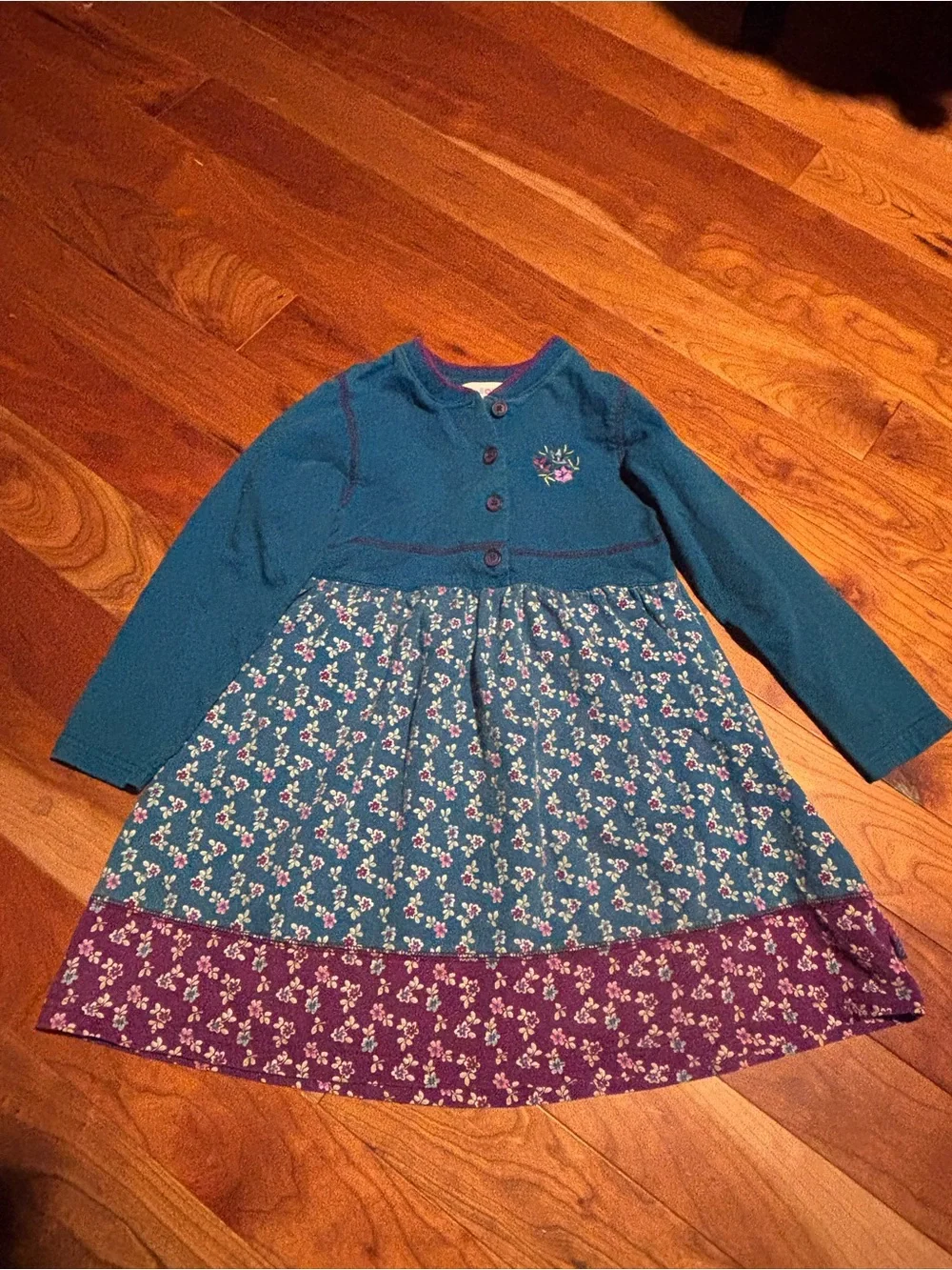 Gymboree Autumn Florals Line 1998 Long-Sleeve Dress XL  5-6 years 100% cotton